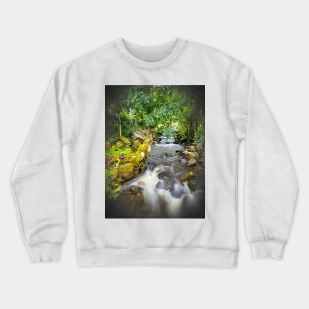 Lake District Waterfall Crewneck Sweatshirt by Graz-Photos